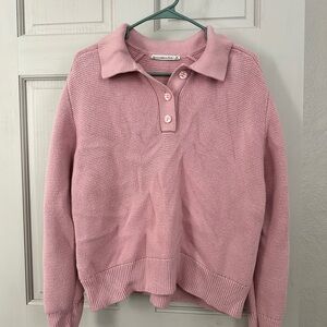 Abercrombie & Fitch Pink Collared Sweater